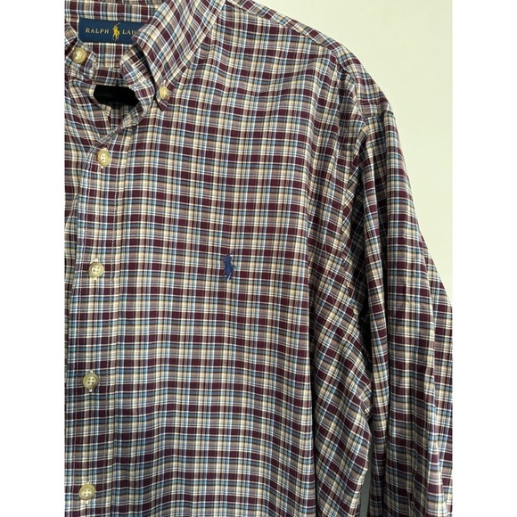 Men’s Ralph Lauren Plaid Button Up Shirt Size XL - Picture 3 of 5